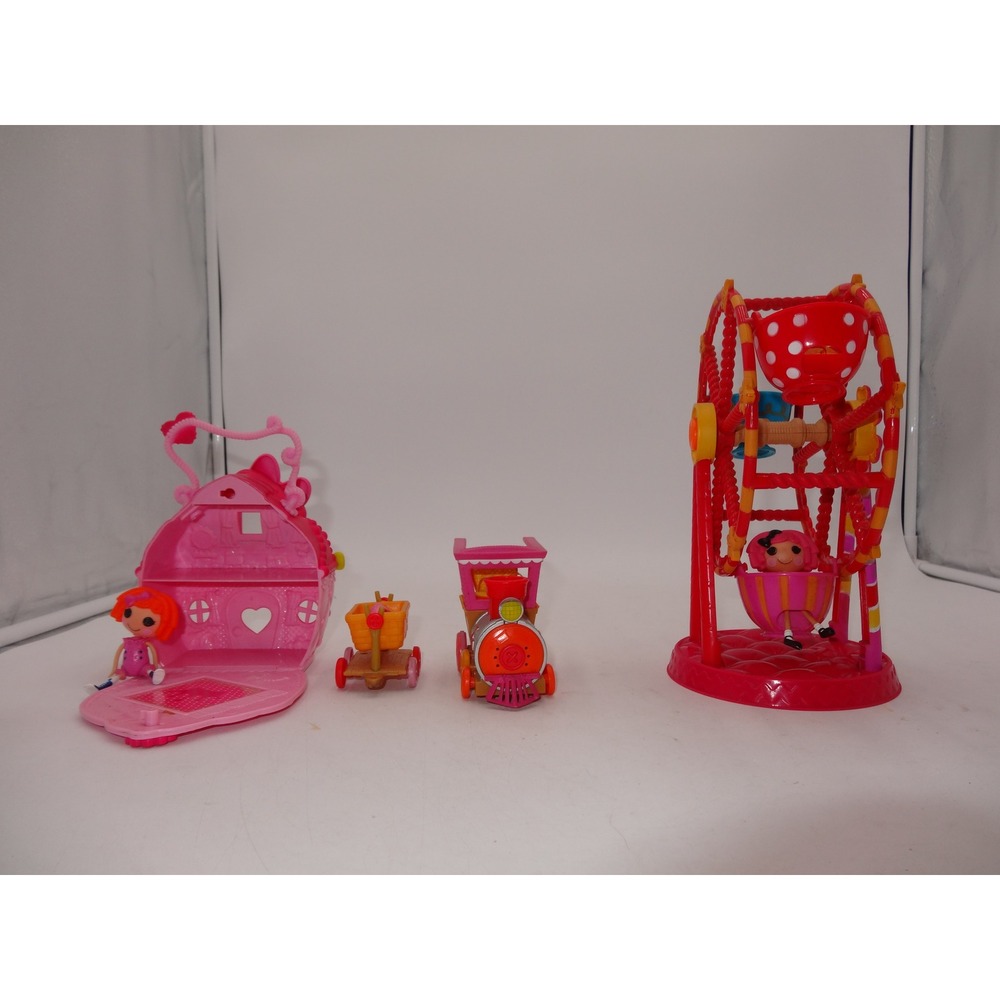 Lalaloopsy Silly Pet Parade Train Mini Doll Ferris Wheel Jewel's House Lot Sugar